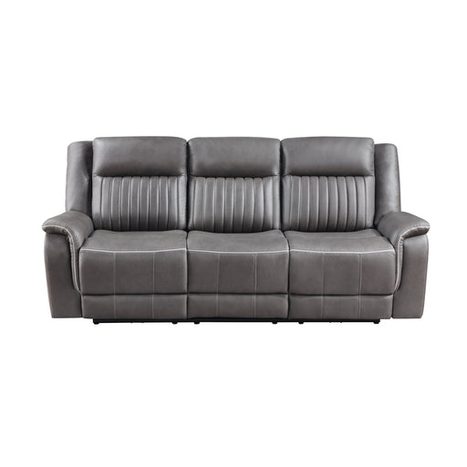 Enzo Sofa W/Dual Recliner- Gray