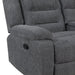 Redondo Laf Console Loveseat W/ 2 Recliners-Dk Gray