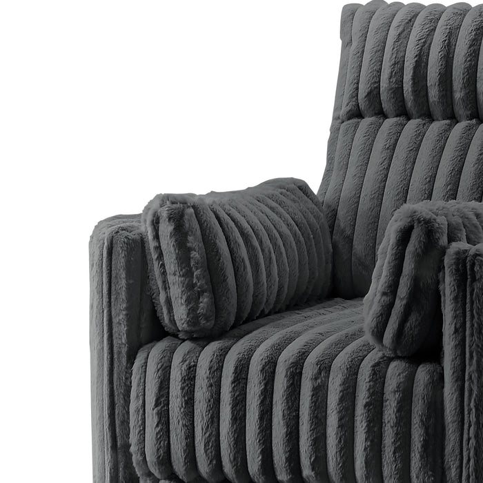 Embrace Swivel Accent Chair-Charcoal