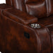 Chester Reclining Console Loveseat-Brown