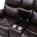 Kellen Console Loveseat W/ Pwr Fr-Brown
