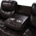 Kellen Sofa W/ Drop Down Tray & Pwr Fr-Brown