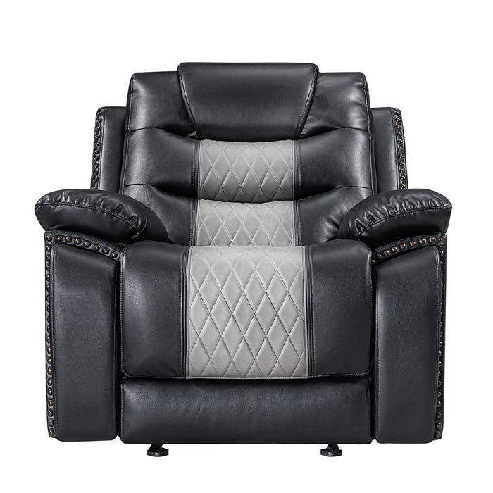 Nikko Glider Recliner W/Pwr Fr-Black/Gray