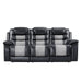 Nikko Sofa W/Pwr Fr-Black/Gray