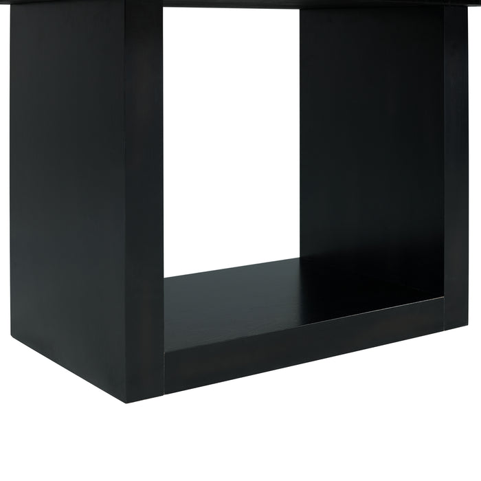 Valentino White 5PC Dining Set-Table & Four Blue Chairs