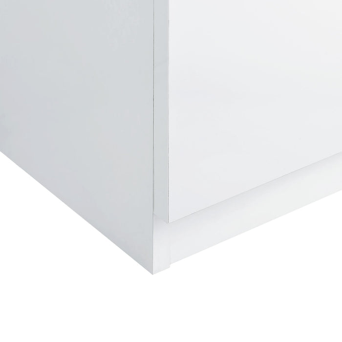 Vancouver Floor Mirror With Storage in White