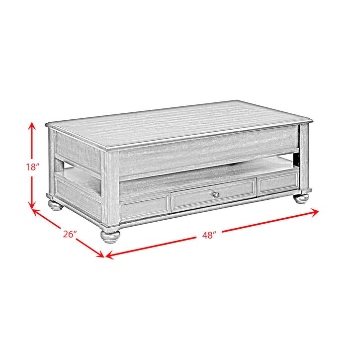 Wagner 3PC Occasional Table Set in Cherry-Rectangular Lift-Top Coffee Table & Two End Table