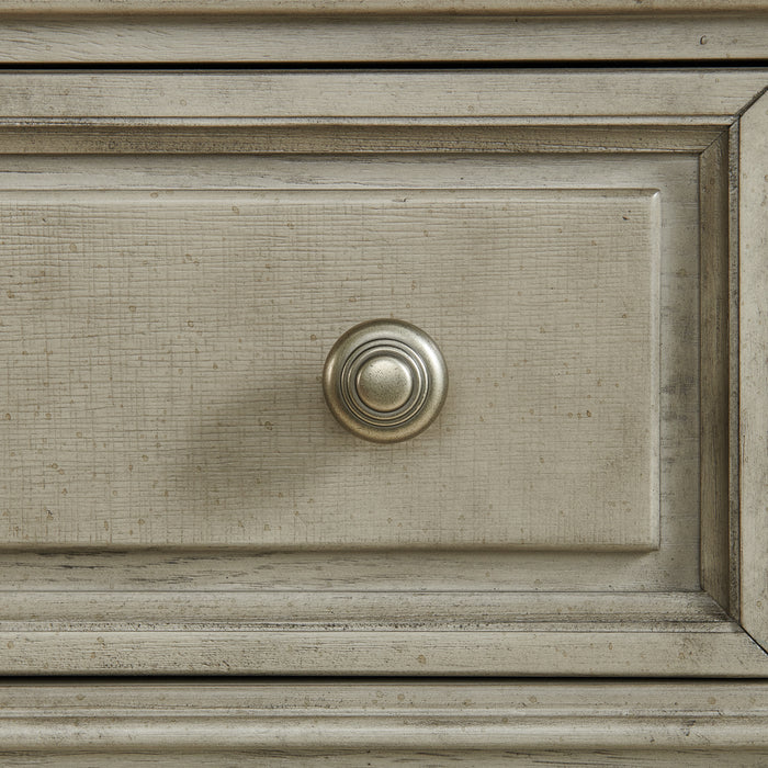 Whit-Ash 5-Drawer Door Chest in Light Grey
