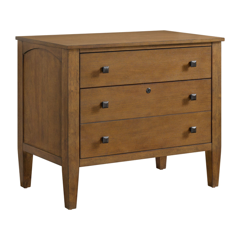 Portico - File Cabinet - Brown Oak
