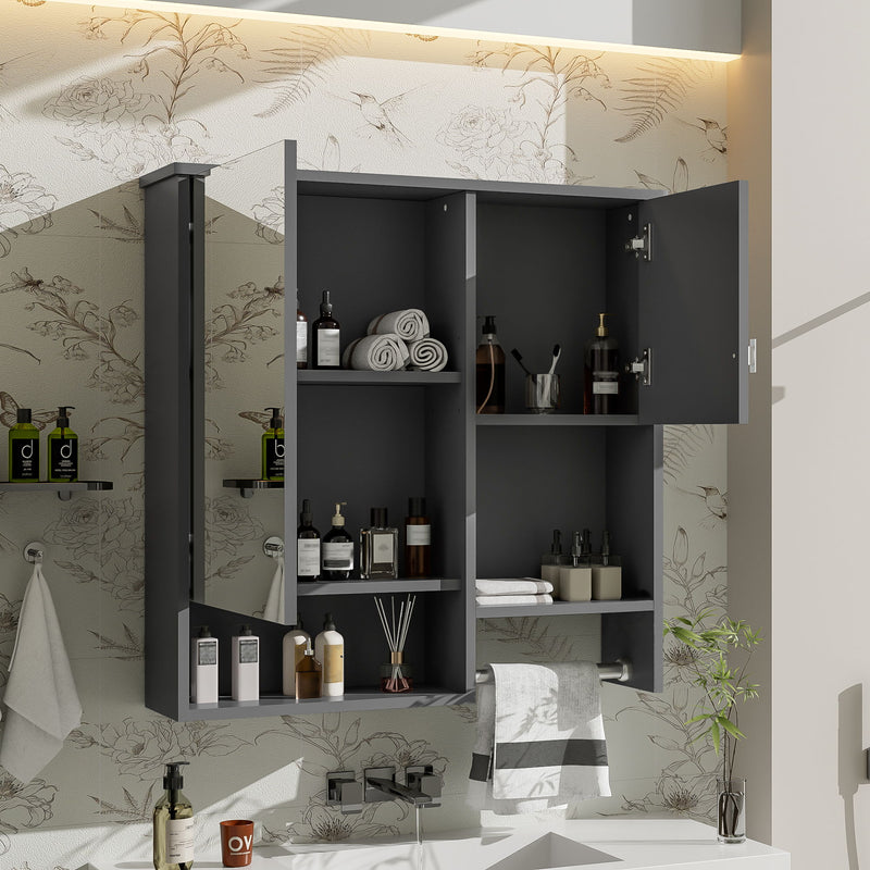 Modern Wall Mounted Bathroom Medicine Cabinet, Bathroom Wall Storage Cabinet With Mirror