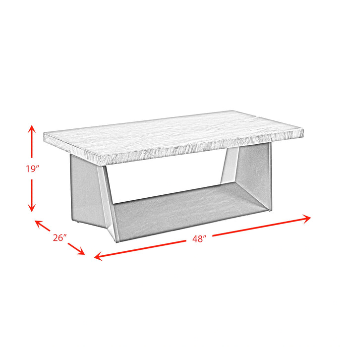 Beckley Coffee Table Complete in Marble Top