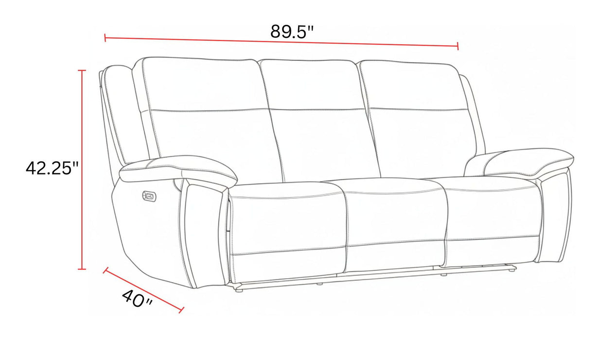 Jameson - Power Reclining Zero Gravity Sofa - Hickory