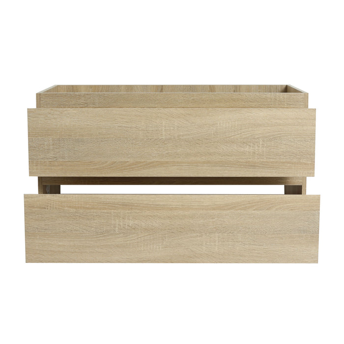 Wall Mounted Bathroom Vanity & Sink, 2 Soft Close Drawers