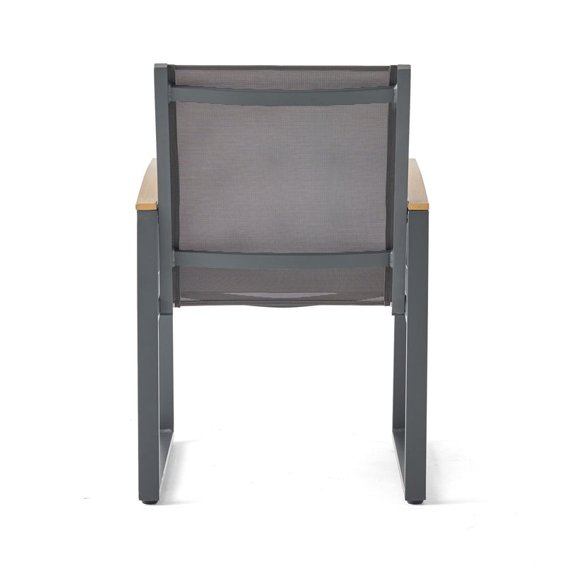Aresha - Metal Outdoor Dining Armchair (Set of 2) - Gray