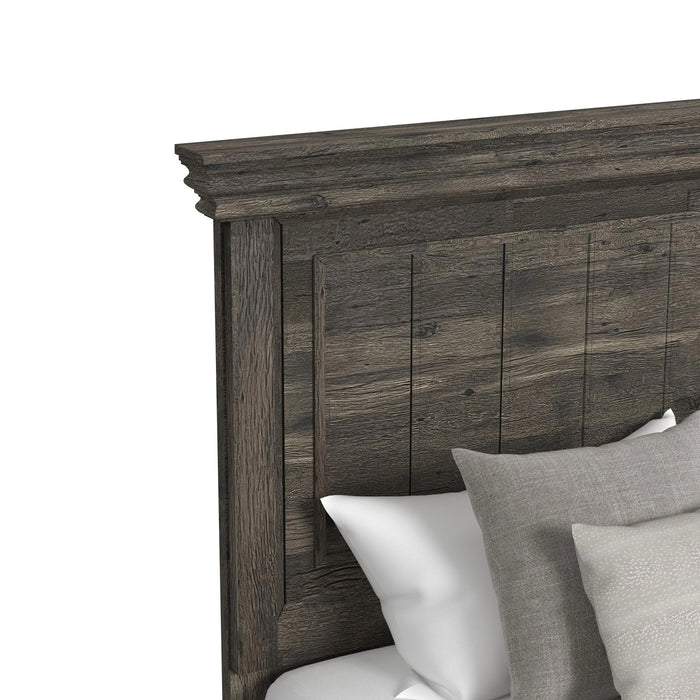 Park Ridge Bedroom Set with 2 Nightstands in Charcoal