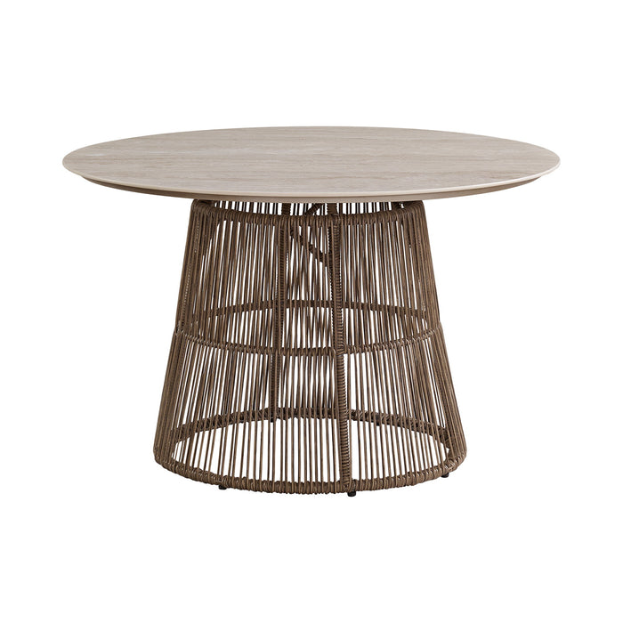Alesso - 5 Piece Standard Height Dining Set (Round Table And Four Chairs) - Brown
