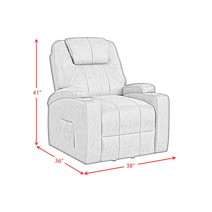 Kenmore - P1 Lift Chair With Heat Massage - Simba Dark Gray
