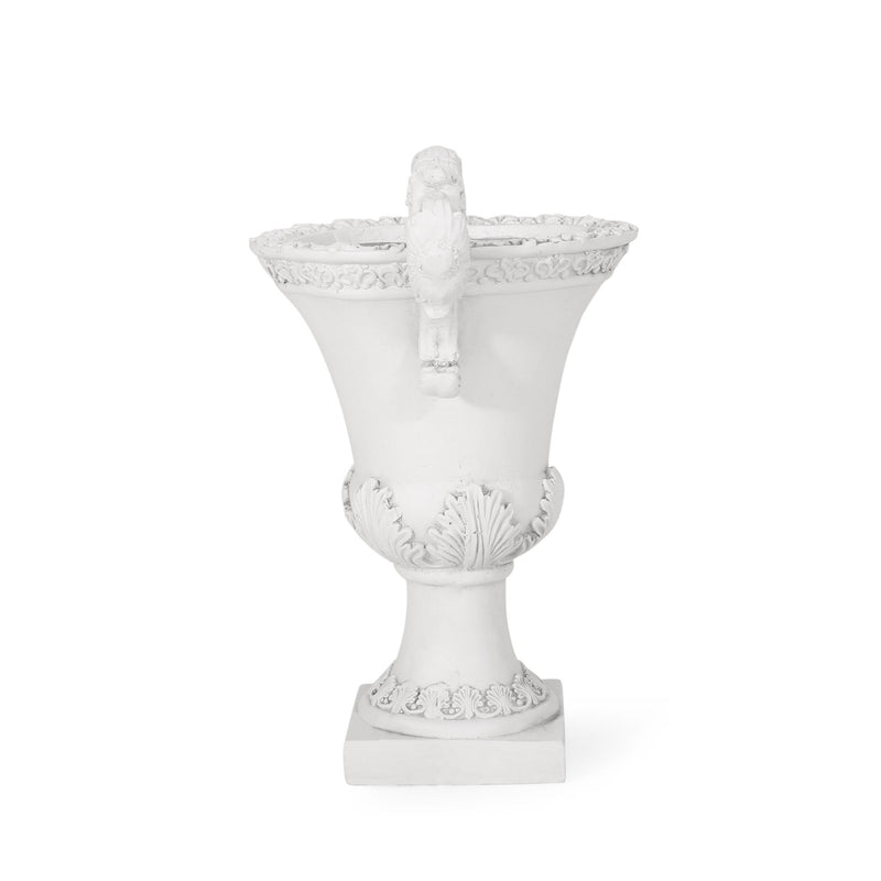 Roman Style Garden Urn Planter - Antique White