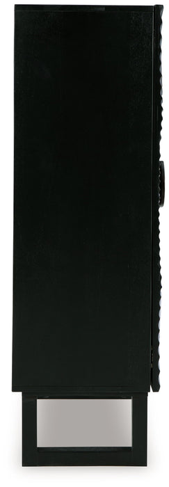 Fosterman - Accent Cabinet - Distressed Black