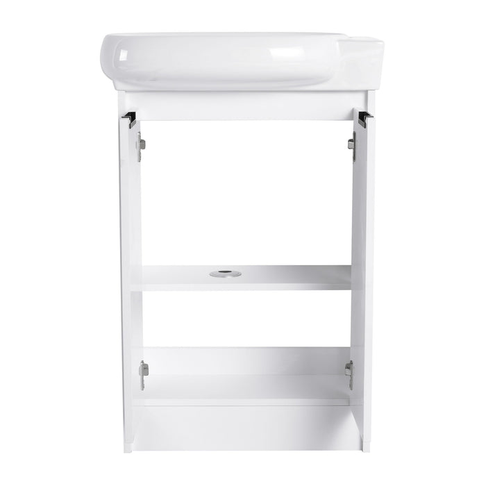 Freestanding Bathroom Vanity With Sink And Storage Rack, Soft Close Doors Base With Basin