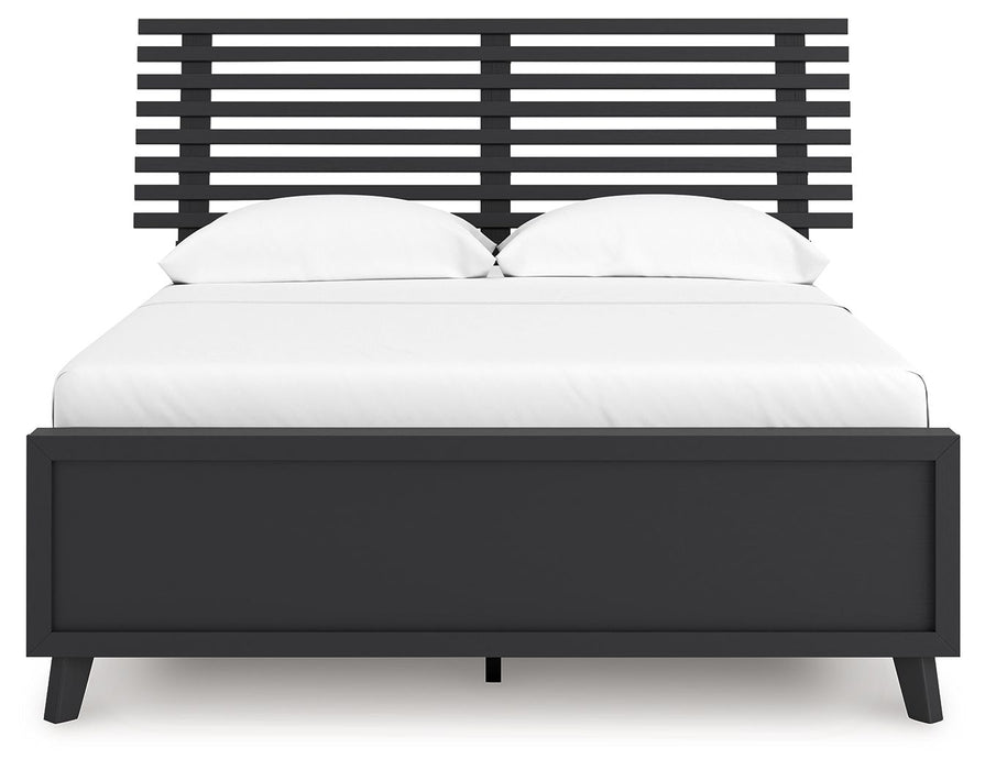 Danziar - Full Slat Panel Bed - Black