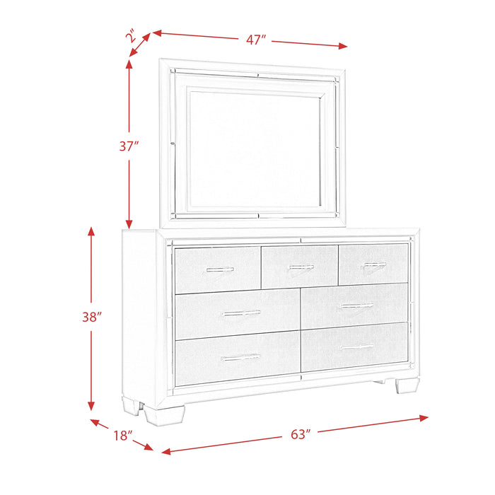 Platinum Dresser&Mirror Set