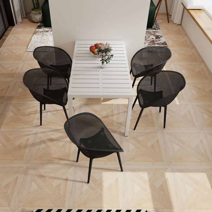 2 Piece Durable Single Chair With Hollow Out Design