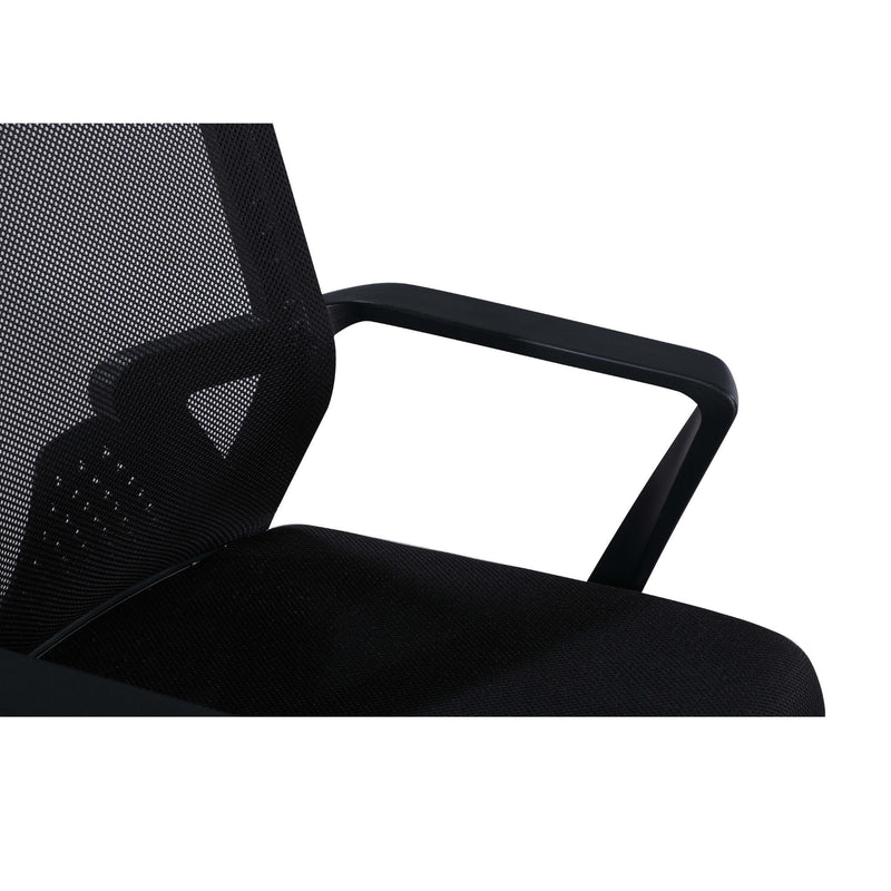 Ergonomic Height Adjustable Office Chair With Armrest - Black