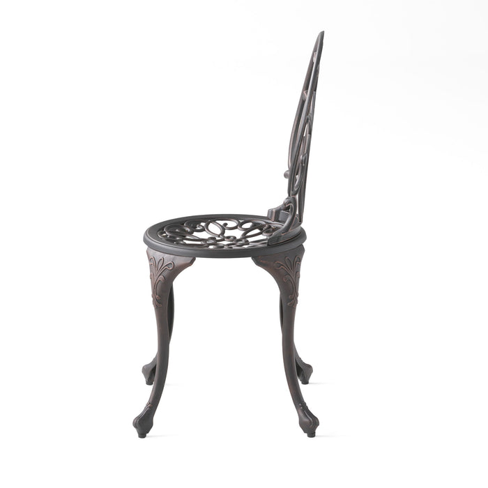 Charleston 3 Pieces Cast Bistro Set - Copper