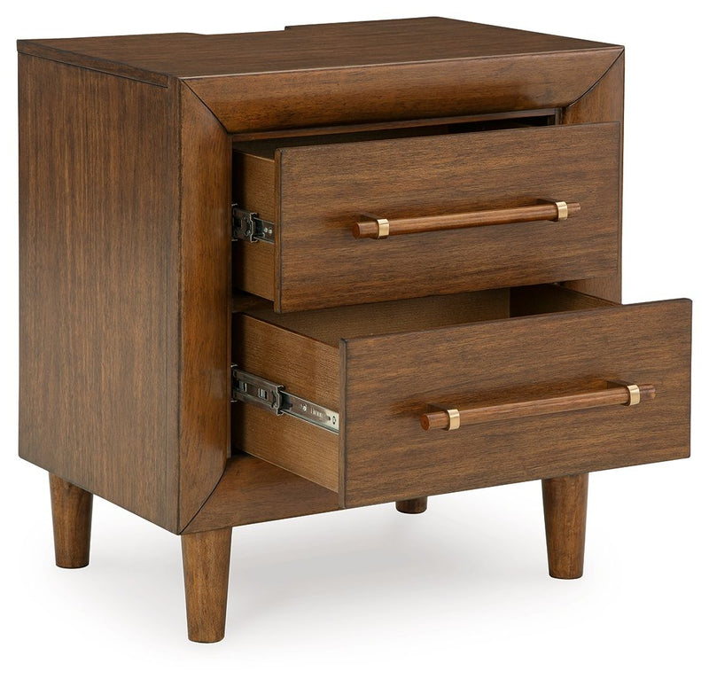 Lyncott - Two Drawer Night Stand - Brown