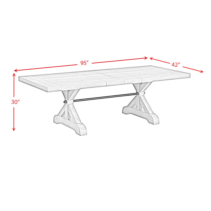 Yellowstone Dining Table with 2x12" Leaves in Medium Brown