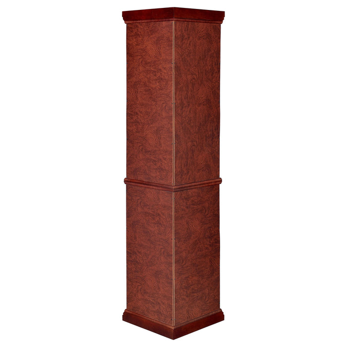 Jacob - 6 Shelf Curio Display Cabinet - Red / Brown