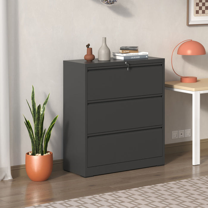 Lateral File Cabinet, Heavy Duty Filing Holds Letter/Legal/A4 Files