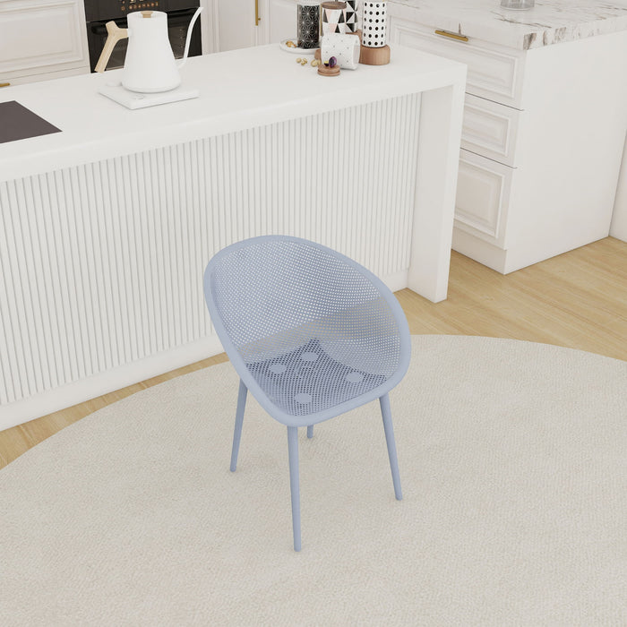 2 Piece Durable Single Chair With Hollow Out Design