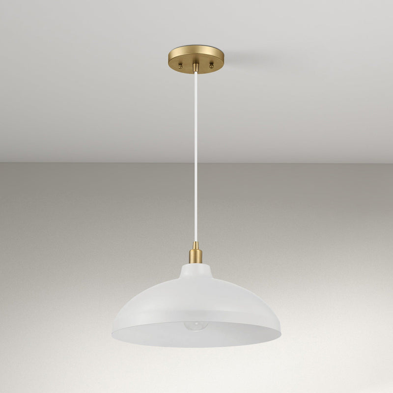 Astral - Single Light Pendant Lamp For Entrance Kitchen Island - Gold / White