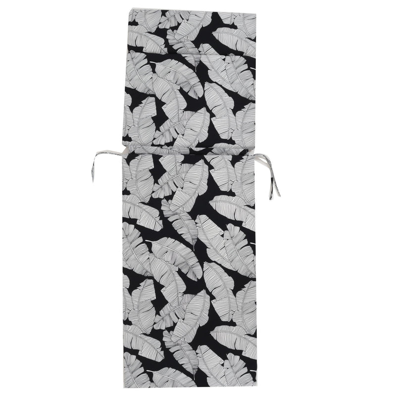 2 Piece Chaise Lounge Chair Cushion Set With Ties