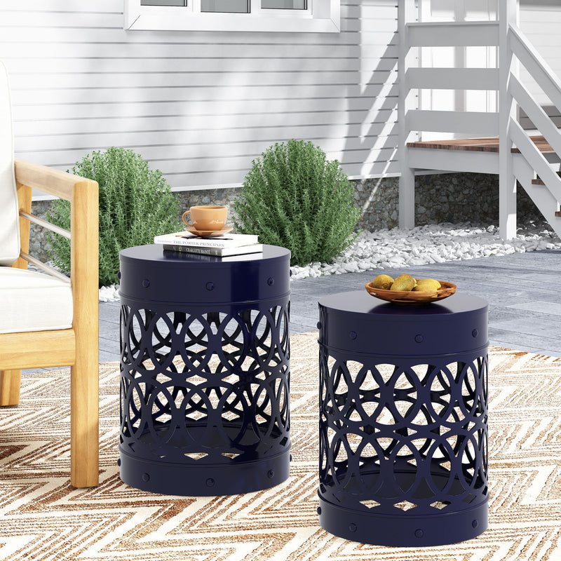 Delight - Powder Coated Iron End Table (Set of 2)