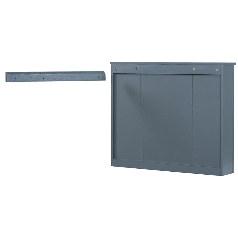Wall Mounted Bathroom Storage Cabinet With Mirror, Cabinet With 6 Open Shelves And Adjustable Interior