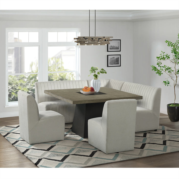 Jemma Standard Height Dining Set in Grey-Square Table and Four Chairs