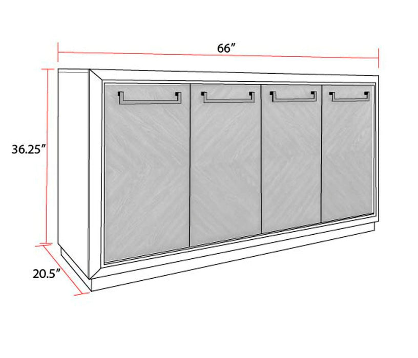 Cedar Fork - Dining Sideboard - Smoked Arabica