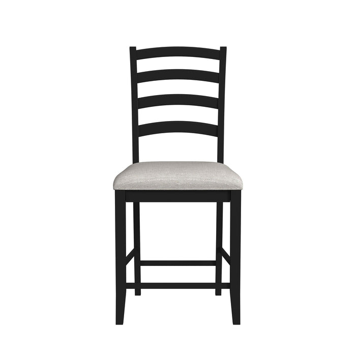 Tulane - 5 Piece Dining Set (Counter Table & 4 Counter Chairs) - Oak & Black