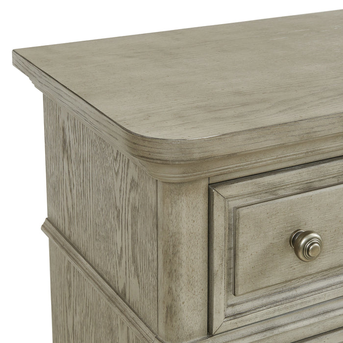 Whit-Ash Panel Bedroom Set with Door Chest