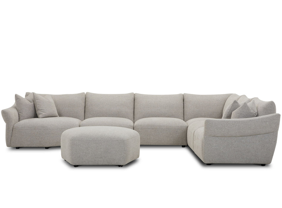 Playful - Ottoman With Casters - Canes Cobblestone