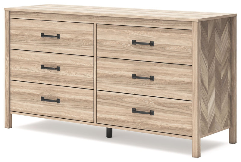 Battelle - Six Drawer Dresser - Tan