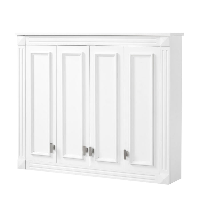 Wall Mounted Medicine Cabinet With Adjustable Shelf - White