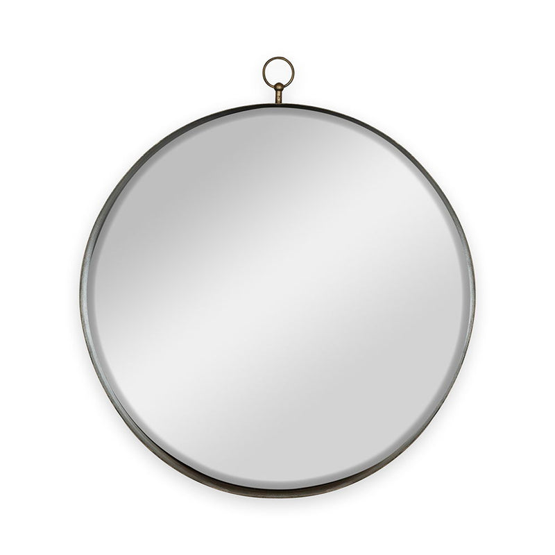 Round Mirror, Circle Mirror With Iron Frame For Living Room Bedroom Vanity Entryway, Hallway