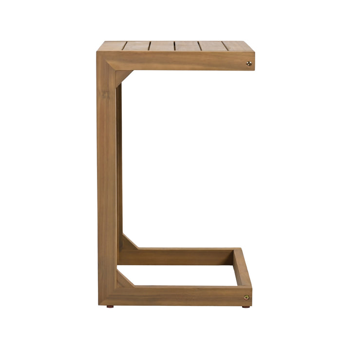 Aluminum Outdoor C - Shaped Side Table For Patio