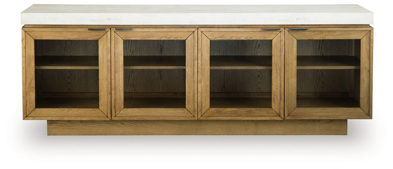 Adanworth - Accent Cabinet - Light Brown / Gray