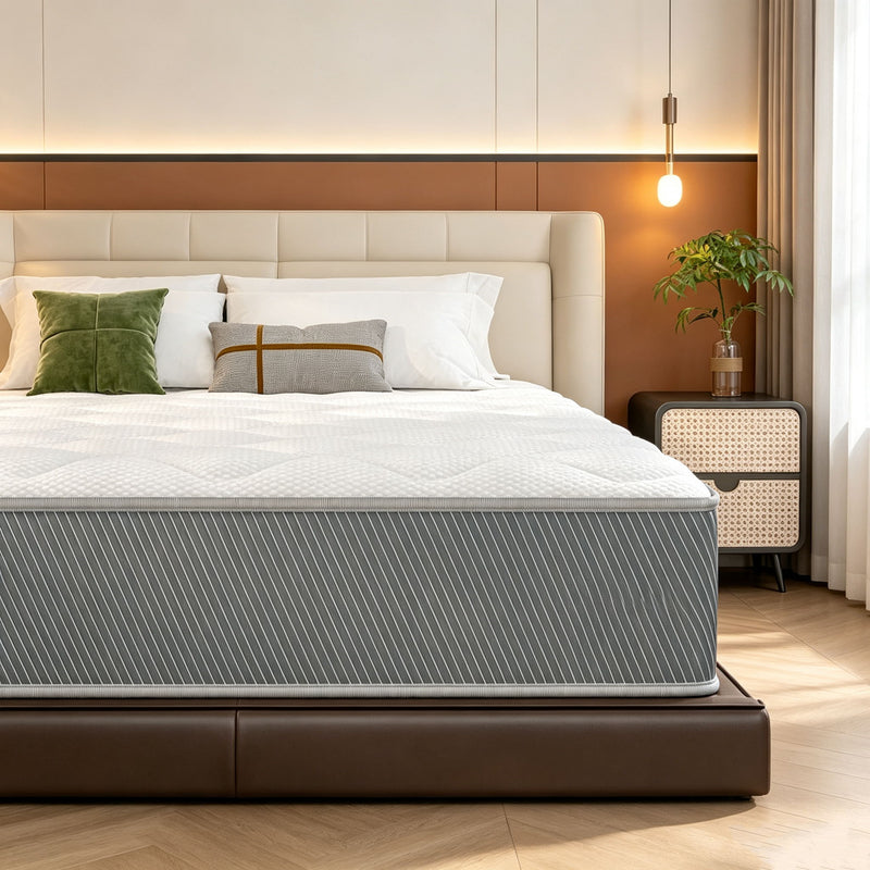 12" Hybrid Mattress With Individual Pocket Coils, Memory Foam