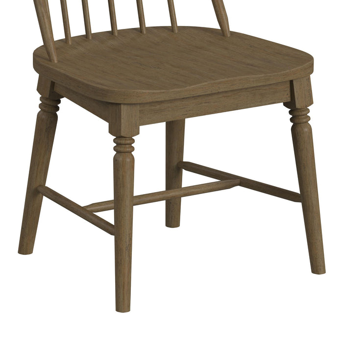 Heritage - Windsor Side Chair (Set of 2) With Leveler - Oak Brown